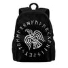 Norse Raven In Runic Circle Large Capacity Viking Backpack