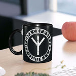 Algiz Norse Runes Two-Tone Coffee Mug