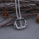 Thor's Hammer Necklace With Nordic Anchor Design