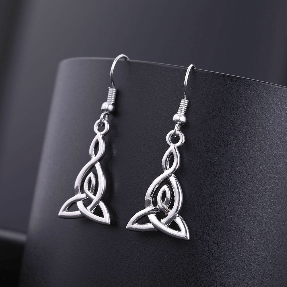 Trinity Celtic Knot Drop Earrings