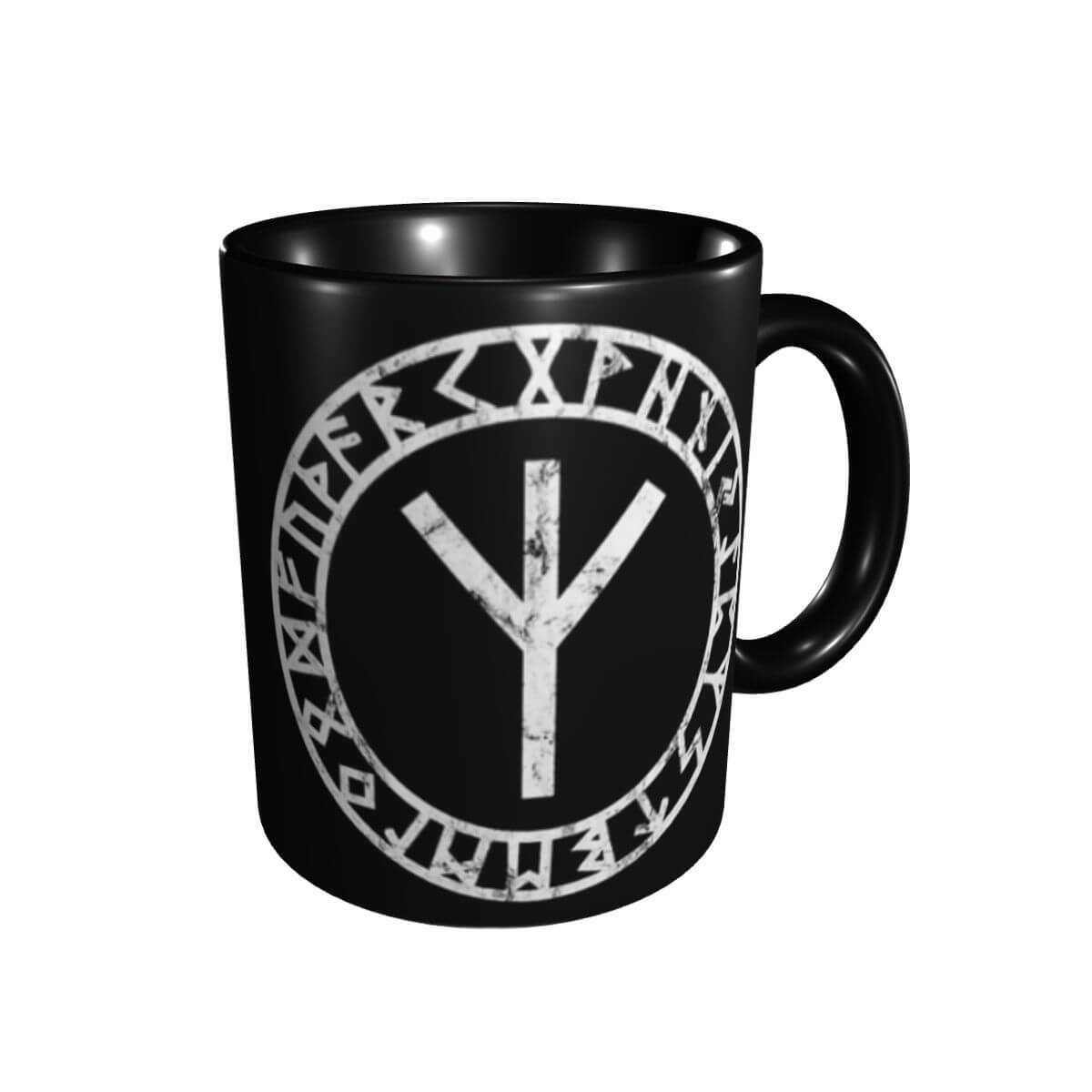 Algiz Norse Runes Two-Tone Coffee Mug