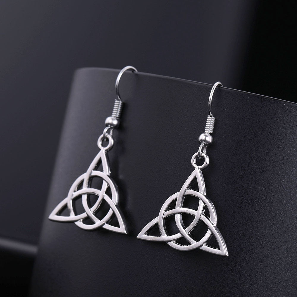 Trinity Celtic Knot Drop Earrings