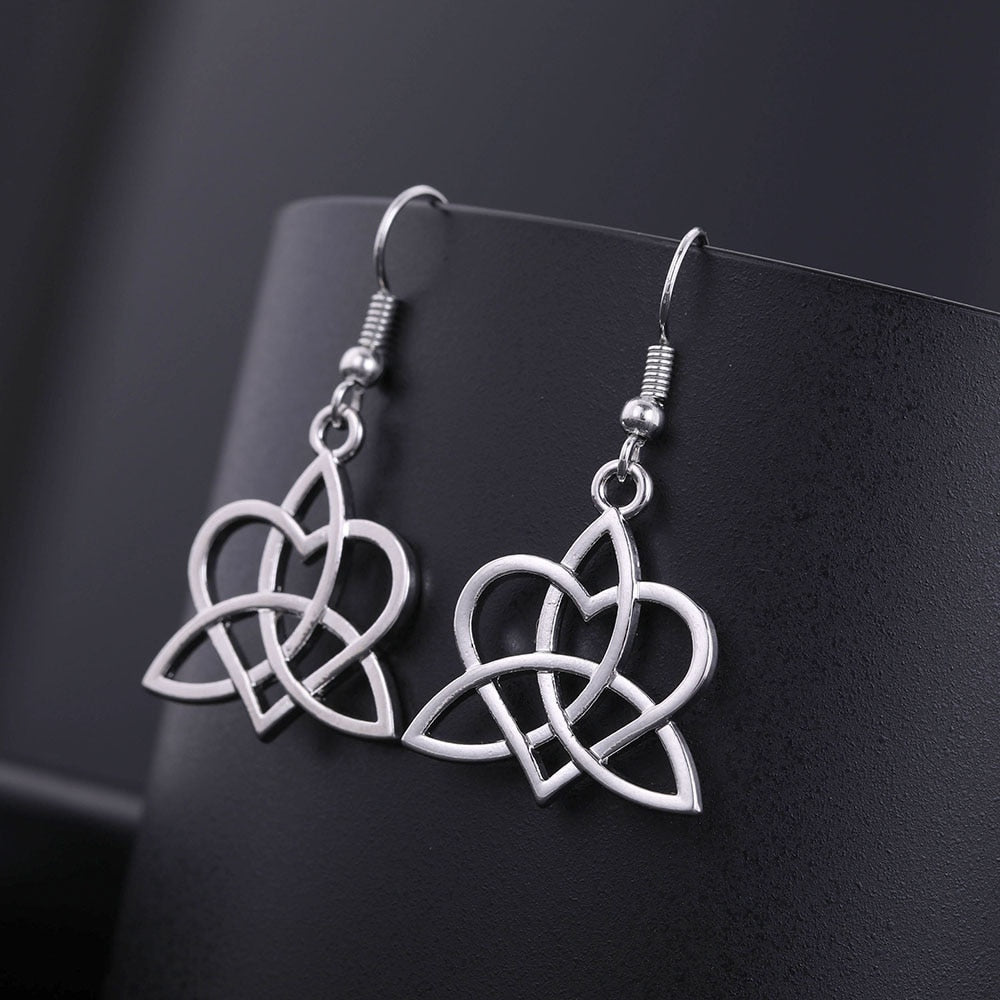 Trinity Celtic Knot Drop Earrings