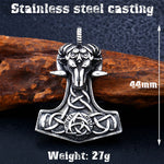 Thor's Hammer Mjolnir Goat Necklace