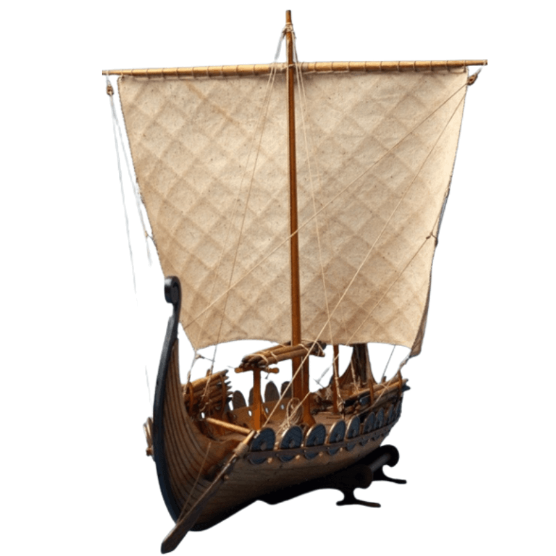 CLASSIC DRAKKAR WOODEN DRAGON MODEL SHIP