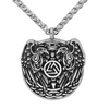 Odin's Ravens Necklace With Valknut Symbol