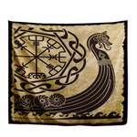 VIKING TAPESTRY - WOOD SHIP