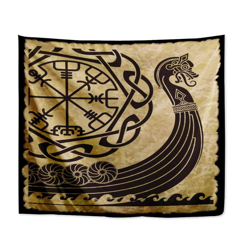 VIKING TAPESTRY - WOOD SHIP