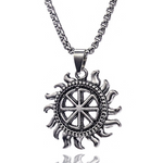 Slavic Sun Wheel Pendant Necklace