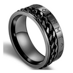 Viking Runes Spinner Chain Ring