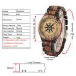 Viking Compass Wooden Watch