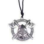 VIKING NECKLACE - DOUBLE AXE & HELMET