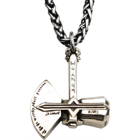 Thor's Axe Viking Rune Pendant Necklace - The Stormbreaker