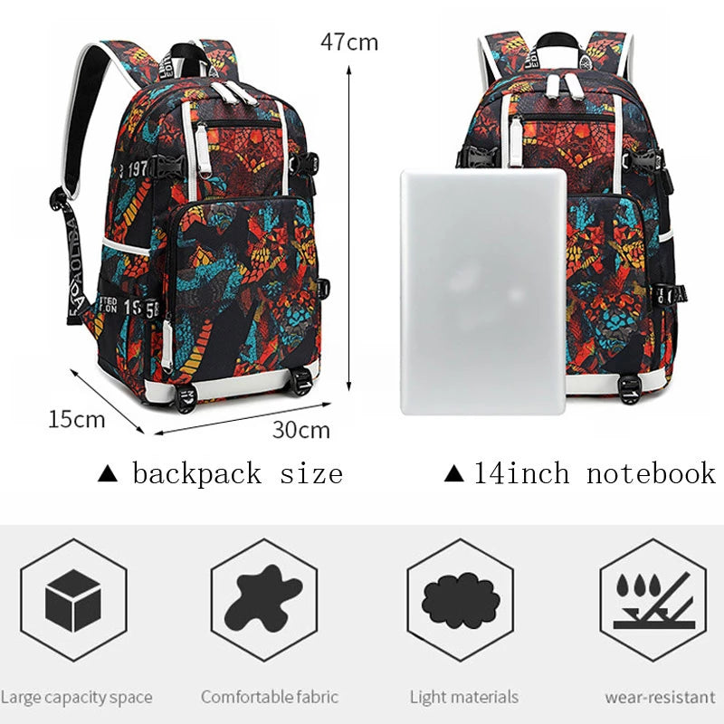 Viking Valknut USB Charging Multifunction Travel Backpack