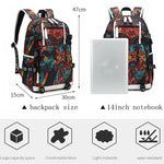 Viking Valknut USB charging Multifunction Travel Backpack - Starry Blue
