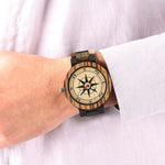 Viking Compass Wooden Watch