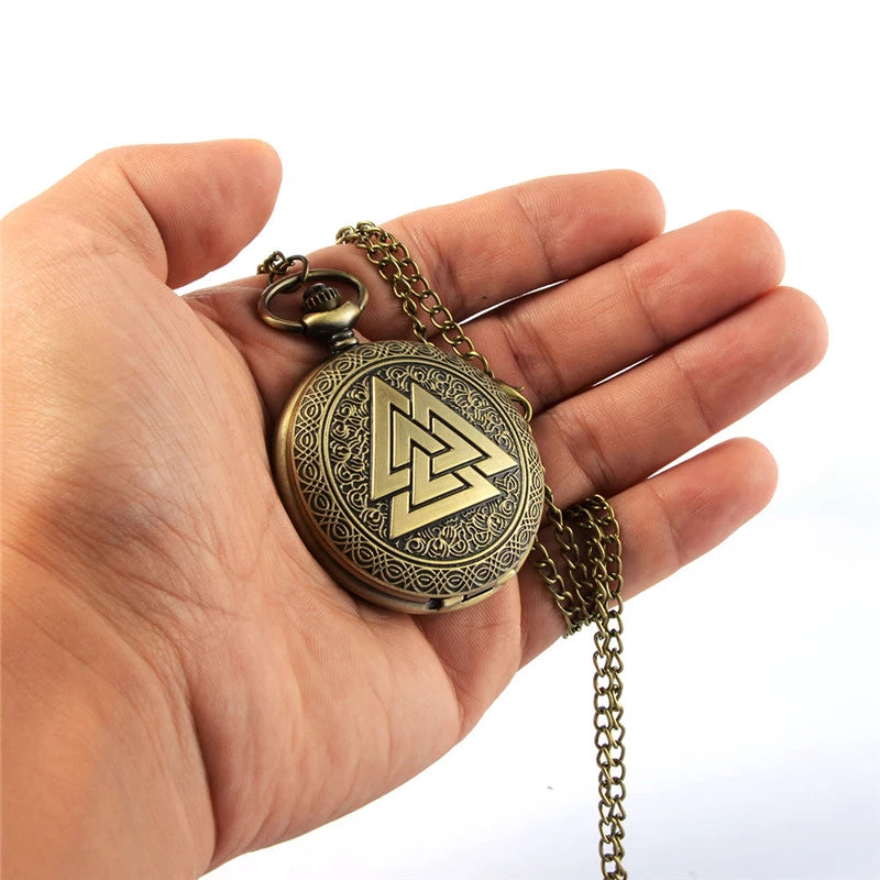 Valknut Norse Viking Pocket Watch