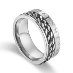 Viking Runes Spinner Chain Ring