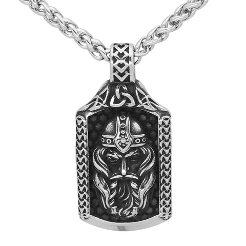 Odin The All Father Pendant Necklace - Sterling Silver