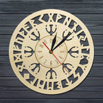 VIKING CLOCK - COMPASS SYMBOL