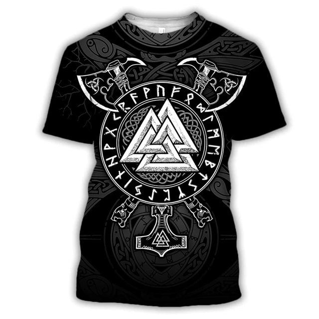 Valknut and Battle Axe Viking Shirt