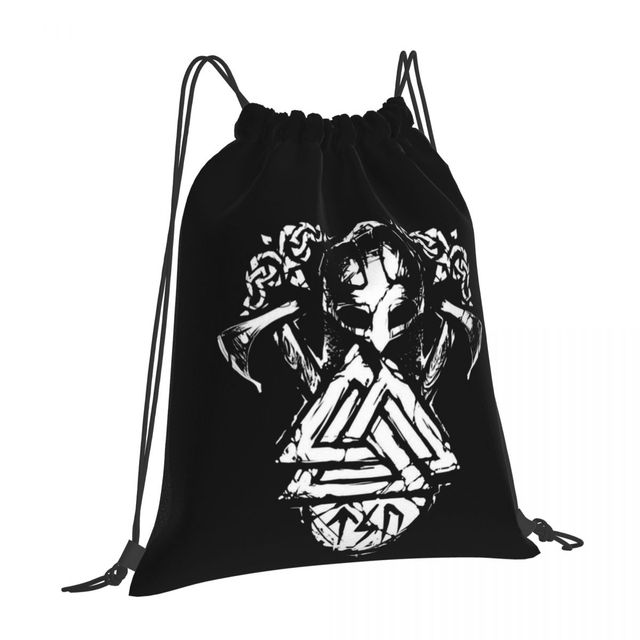 Viking Warrior Drawstring Bag