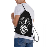 Viking Warrior Drawstring Bag