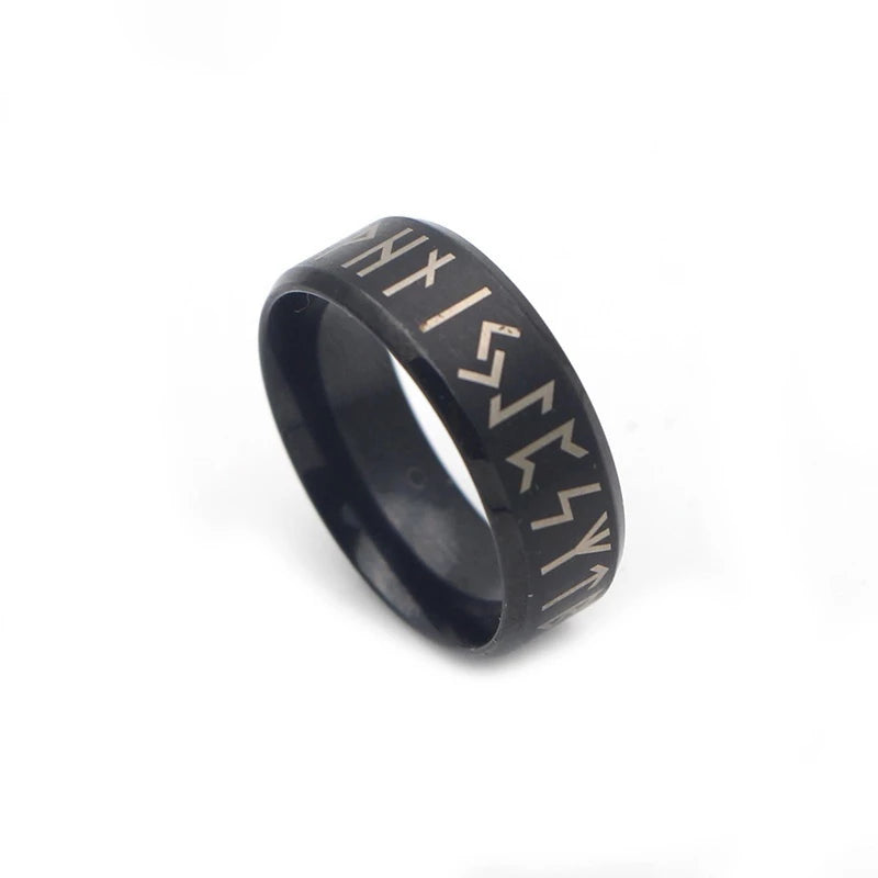 Viking Runic Ring black