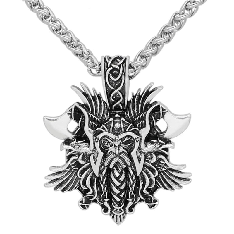 Odin Viking Warrior Pendant Necklace
