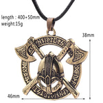 VIKING NECKLACE - DOUBLE AXE & HELMET