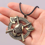 VIKING NECKLACE - DOUBLE AXE & HELMET