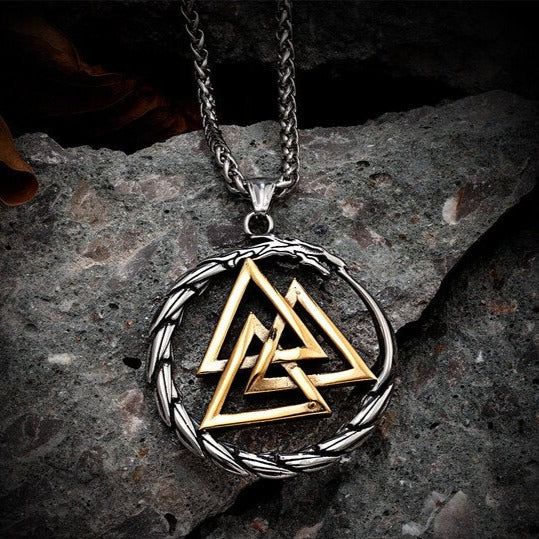 Jormungandr Valknut Necklace