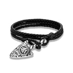 Viking Spear Multilayer Leather Bracelet