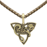 Golden Freya Trinity Knot Viking Necklace