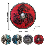 Odin's Ravens Viking Battle Shield - Wooden Wall Hanging Decor