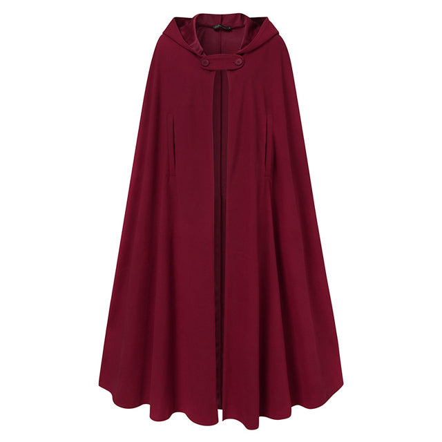 Women Long Hooded Cloak