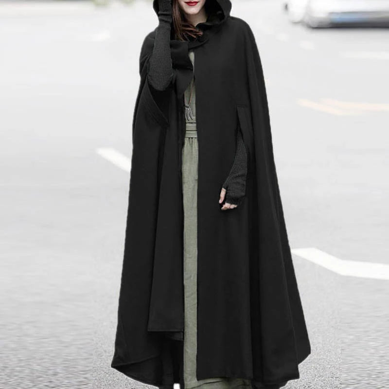 Women Long Hooded Cloak