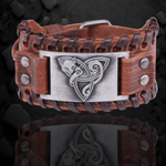 Freya Trinity Knot Leather Bracelet