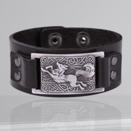 VIKING FOX LEATHER BRACELET