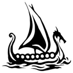 black viking ship stickers