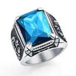 blue titanium viking ring