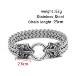 Celtic Wolf Head Chain Bracelet