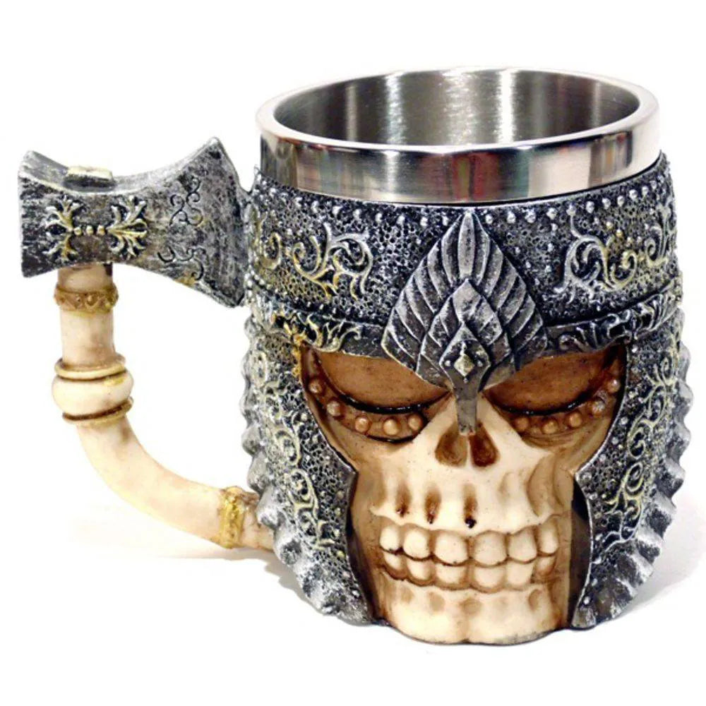 3D Axe Viking Skull Mug