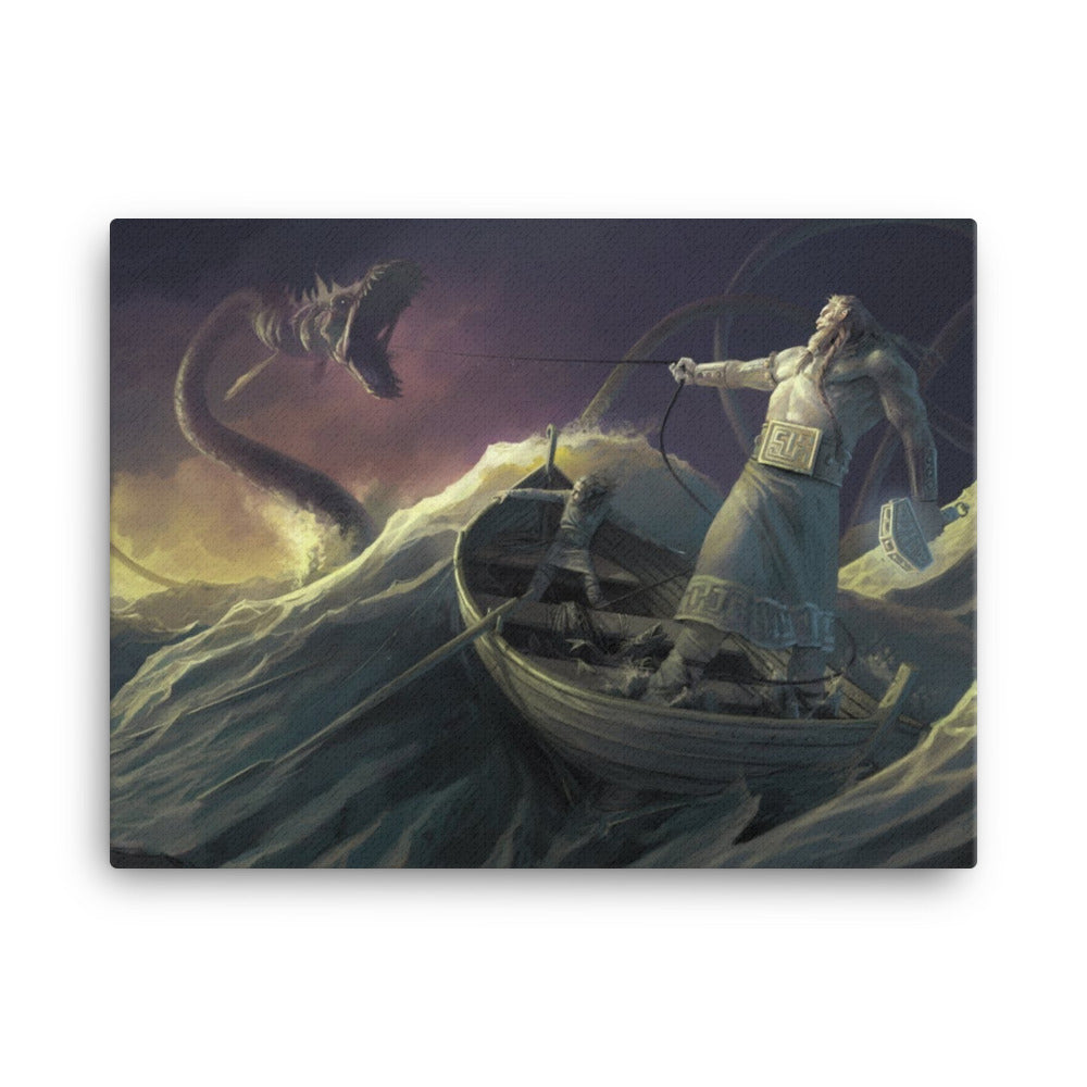 Thor Vs Jormungandr (Viking Canvas)