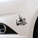 car black viking ship stickers