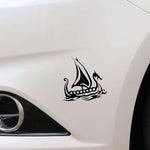 car black viking ship stickers