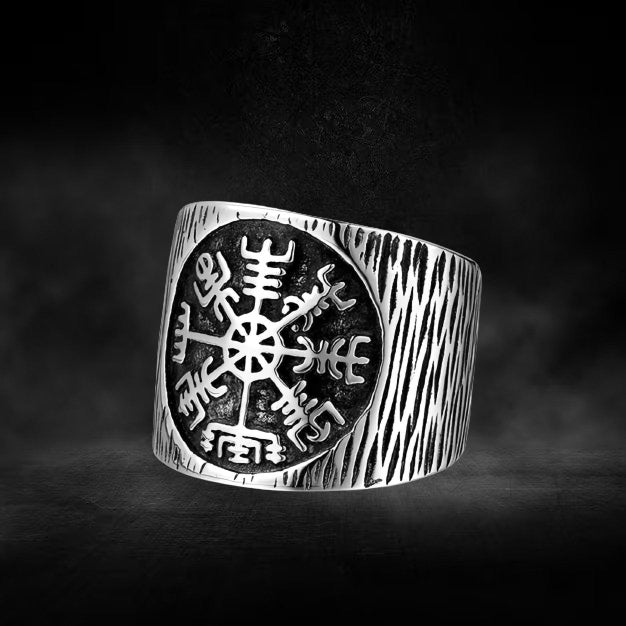 Vegvisir Viking Compass Ring