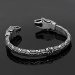 Viking Stainless Steel Wolf Head Arm Ring