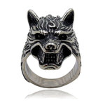 Norse Wolf Fenrir Head Ring