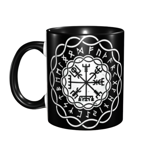 Vegvisir Runic Compass Two -Tone Coffee Mug